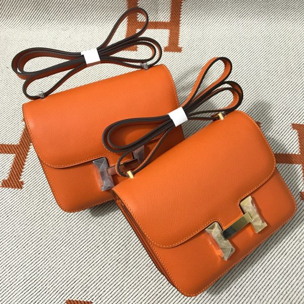 Hermes Constance Bolsa Cm Epsom Leather Orange R Plicas De Bolsos