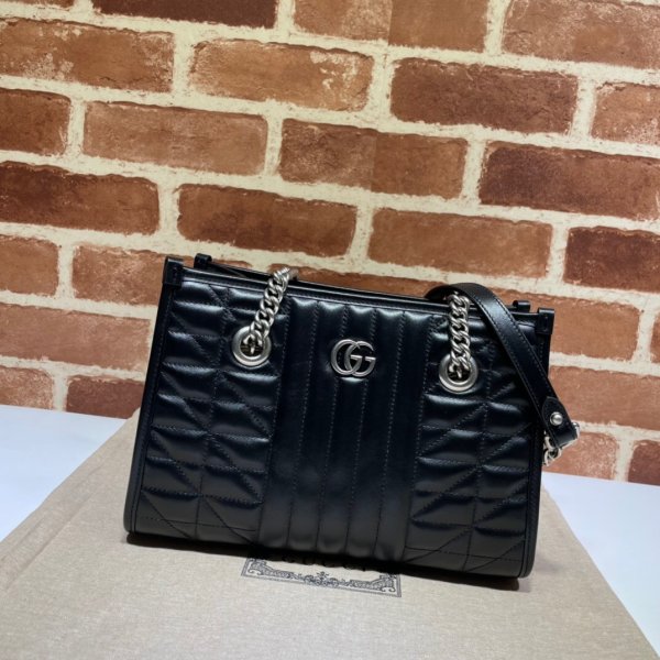 Réplicas Gucci 681483 GG Marmont Black Sale Bolsa Bolsa