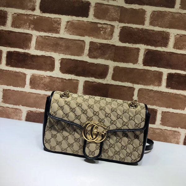 Réplicas de 7 estrellas Gucci 443497 GG Canvas Marmont Seart Shoulder 36 cm Bolsa