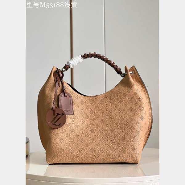 Réplicas Louis Vuitton 7 Star Carmel Mahina M53188 Bolsos beige