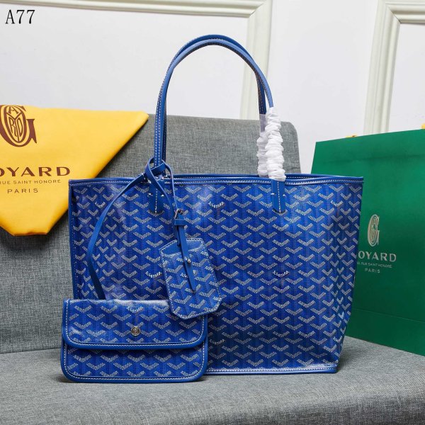 AAA+ Goyard Classic Chevron St. Louis PM Totes Bolsas azules